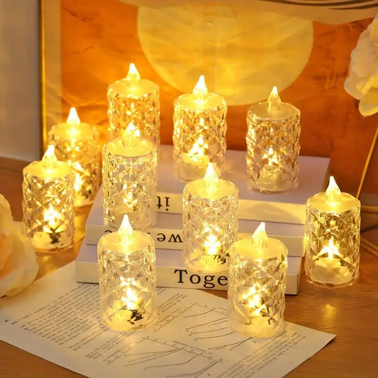 Crystal Flameless Candle Set