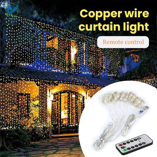 Copper Wire Curtain Light