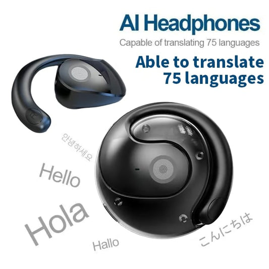 AI Translation Wireless OWS Bluetooth5.4 Earphones (Fit iOS & Android)